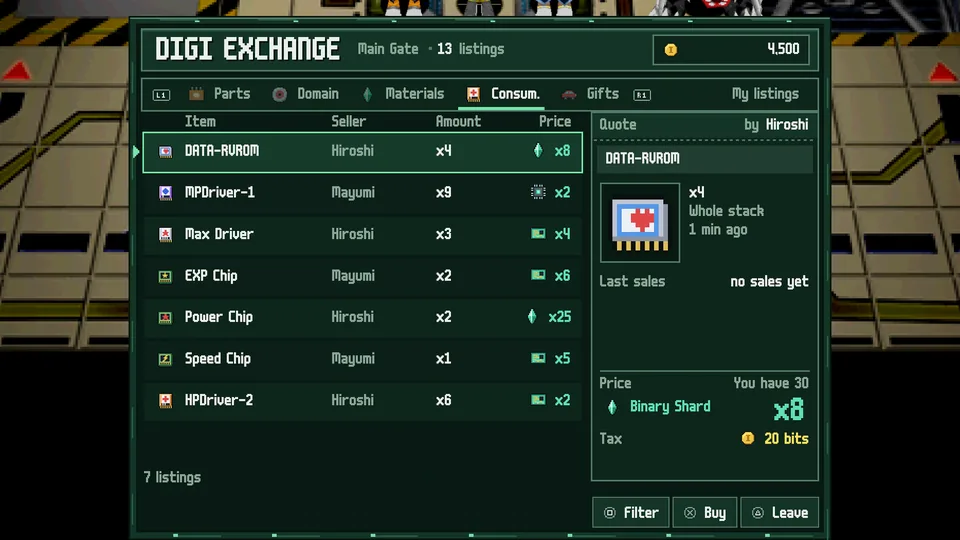 The Digi Exchange market window
